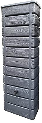 BELLIJARDIN Récupérateur à Eau Wood Anthracite 300L + Kit raccord chéneau Inclus 0219-1 185