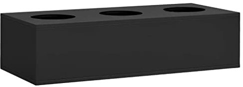 vidaXL Caja de Flores de Oficina Jardineras Macetas Jardín Plantas Arriate Patio Terraza Balcón Exterior de Acero Gris Antracita 90x40x23 cm