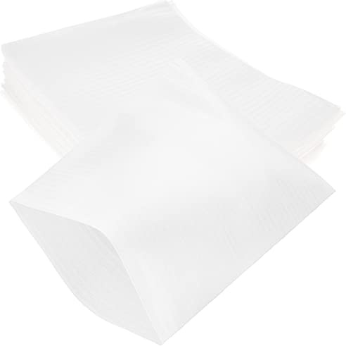 MAGICLULU 100pcs Anti-static Cushion Pouches for Fragile Items Reusable Wrap Packaging for Dishes and Glasses Shockproof Moving Supplies White