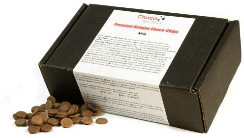 CHOCO SECRETS - 1,5 kg Vollmilch Schokolade für Schokobrunnen - Schoko-Fondue Schokolade zum Schmelzen - Chocolate Chips für Schokoladenbrunnen - Belgische Kuvertüre Drops zum Backen - Schoko-Drops