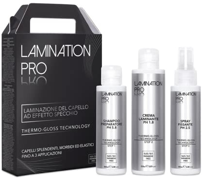 Lamination Pro, Kit Professionale di Laminazione del Capello ad Effetto Specchio, Trattamento Laminazione Capelli, Nutre e Rigenera i Capelli con Olio di Fico d'India e Cheratina Idrolizzata