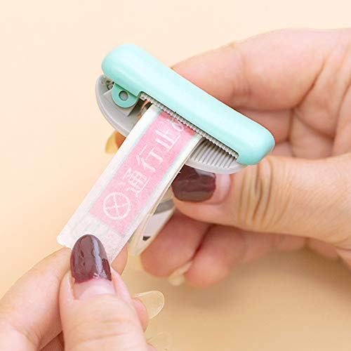 Tragbarer Mini-Washi-Klebeband-Abroller Mit Kunststoffschneidwerkzeug, Bonbonfarbener Clip-Typ, Halter-Ständer Für Zuhause Und Büro (Zufällige Farbe)