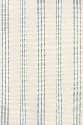 Dash and Albert Swedish Stripe Cotton Area Rug - 4' x 6' Blue - Striped Handwoven Accent Rug - Durable, Lightweight, High Traffic Areas - Hallways, Bedrooms, Stairs