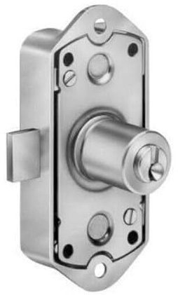 SERRATURA MERONI 2198 DA APPLICARE ASTE ROTANTI SCATOLA METALLO CILINDRO diam.16,5 mm. 25.