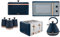 Tower Cavaletto 1.7L 3KW Pyramid Kettle, 4 Slice Toaster, 800W 20L Microwave, Bread Bin & Canisters Matching Kitchen Set of 7 in Midnight Blue with Rose Gold Accents