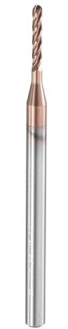 sourcing map Ball Nose End Mill 4 Flute 1/16 Diameter 1/8 Shank Tungsten Carbide TiAlN Coated Spiral CNC Router Bits 3/8 Cutting Length Single End Ball for Carving Engraving Grinding