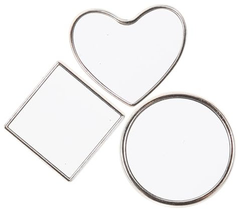 Lurrose 9 Stk Diy Brosche Broschennadel Mit Wärmeübertragung Anstecknadel Für Diy-basteleien Runde Leere Brosche Kragennadel Reversnadel Selber Machen Leere Diy-brosche Zinklegierung