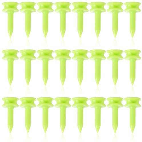 ASelected 200 Stück Kunststoff-Golf-Tees, 25 mm, unzerbrechliche grüne Golf-Tees, langlebig, kleines Schloss für Golf-Übungstraining
