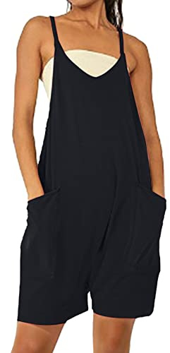 Monos para mujer para verano, pantalones cortos de tela, elegantes, peto, vintage, monos de verano con tirantes ajustables, pantalones de peto, tallas grandes, pantalones de verano ligeros, pantalones