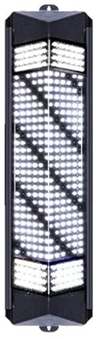 RIQHTIK Lámpara de Poste de peluquería, Luces LED giratorias para Poste de peluquería, iluminación de peluquería Resistente al Agua, Adecuada,Negro,65X18CM