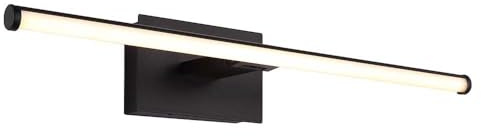 LED Bilderleuchte Akku USB Wandlampe Fernbedienung Schalter Bilderlampe schwenkbar schwarz, Magnetbefestigung, 3,5W 200Lm warmweiß, L 40 cm
