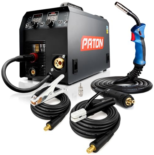 PATON EuroMIG – Schweißgerät MIG/MAG, Schweißgerät 230V, Schweißgerät Fülldraht ohne Gas, MIG Schweißgerät mit Brenner, Profi Schweißgerät