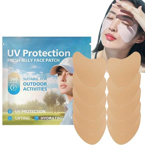 UV Golf Taches de visage – Protection invisible de la peau, bande adhésive pour le visage, patch UV en plein air, nez, joue, golf, sport, randonnée, conduite – Autorité du visage, équipement de