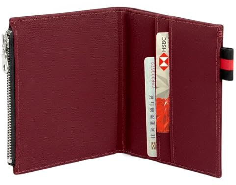 Wanderings Fodral med Dragkedja och Korthållare, Tillbehör för Påfyllningsbar Resedagbok, Pocket/Passport Storlek, 9 x 12,5 cm (3,5 x 5), Planner Tillbehör i Slitstarkt 100% Bomullstyg