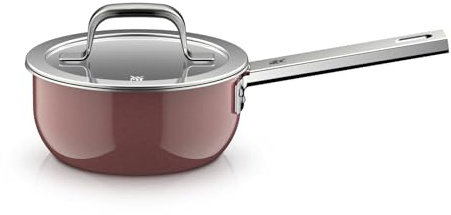 WMF Fusiontec Mineral Pro, Stielkasserolle mit Deckel, 16 cm, langlebiges, kratzfestes Material, kleiner Topf Induktion, für alle Herdarten geeignet, Made in Germany, Rose Quartz, 0518935290