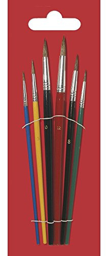 Rayher - 3731200 - Schulmalpinsel-Set, Rindshaar, 6 GröÃŸen auf Karte