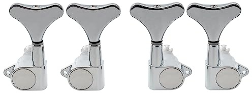 Musiclily Mécaniques Basse 2x2 Scellées pour Basse électrique 4 Cordes, Chrome