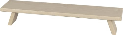WEIGLA - Schwibbogenbank aus dem Erzgebirge I Natur I Fensterbank Innen Holz I dekorative Schwibbogen Erhöhung aus Buchenholz I Weihnachten I Podest für Lichterbogen I Holzbank I - 70 x 13 x 11 cm