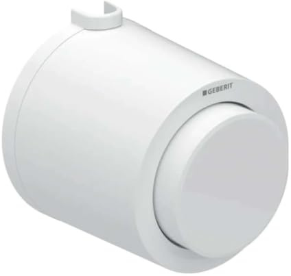 Geberit 116,047.11,1-Pulsante pneumatico a distanza 01, di superficie, per scarico WC semplice, per Sigma 8 cm, colore: bianco alpino