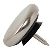 GLEITGUT 4 x Metallgleiter mit Nagel 26 mm Gleiter für schräge Stuhlbeine Stuhlgleiter stahlvernickelt