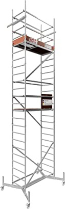 ALTEC Rollfix 1.0 700 | 7m AH | Rollen (Ø125mm) | teleskopierbare Traverse | Made in Germany | TÜV | belastbar 200kg/m² | Alu | Norm - DIN EN 1004-1 | Baugerüst | Fahrgerüst