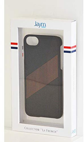 JAYM Coque Premium Made in France Compatible Apple IPHONE 6 / 6S / 7/8 Noir Bois