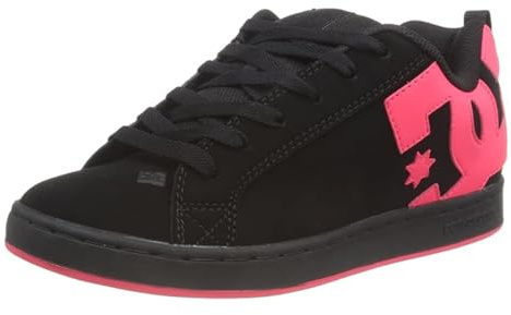 DC skor dam court graffik damsko skate, Svart het rosa, 37 EU
