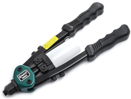 SATA ST90502 Remachadora de Dos Manijas, 330 mm, con Cuerpo de Acero Resistente y Botella de Recolección de Plástico Acoplada Directamente a la Herramienta.