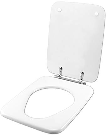 Copriwater per IDEAL STANDARD VELARA BIANCO I.S. CERNIERA A TUBETTO Cromo-Sedile-Asse Wc