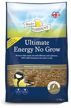 Walter Harrison's Ultimate Energy, No Grow Wild Bird Food, 12.75 kg | High Energy Blend, No Mess Formula, 100% Edible, Attracts Various Birds
