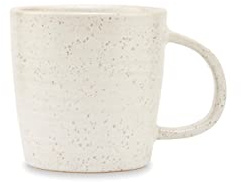 House Doctor Taza grande de gres Pion Blanco | Taza de gres para té, café y cacao | Diseño danés en estilo Scandi