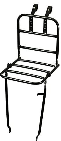P4B | Vorderrad Gepäckträger mit ca. 30 x 30 cm Ladefläche | Frontgepäckträger für 26-28 Zoll Fahrräder | Mit Lenkerhalter | Max. Zuladung = 10 Kg
