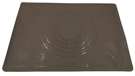 Silicone Baking Pastry Mat, Non-Stick and No-Slip 60x50cm Large Thick Kneading Board Mat Fondant Rolling Sheet with Measurements for Dough Rolling and Making Pie Crust, Pizza and Cookies