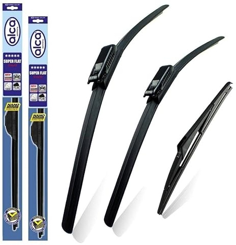 alca Germany Fits Renault Scenic 2009-2016 Set of 3 Windscreen Wiper Blades Super Flat Front Rear 2826BL 12J ASF2826BL12J