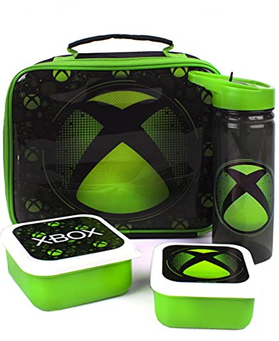 Xbox-Lunch-Tasche 4 Stück (Lebensmitteltasche Wasserflasche 2 Snacktöpfe) Einheitsgröße