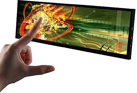 VSDISPLAY Moniteur Écran Tactile LCD 14,5 Pouces 2560 x 720 2K IPS, entrée vidéo USB Type C, Coque en métal