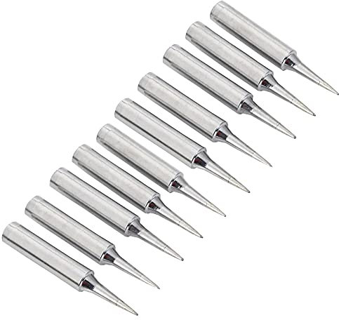 Saipor 10pièces Pointes Fer à Souder 900M-T Kit de Pointe de Soudure pour Hakko, Radio Shack, TENMA, ATTEN, Quick, Aoyue, Yihua Station de Soudure (900M-T-I)