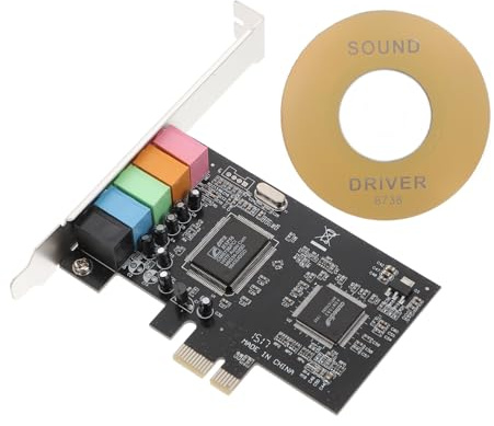 Gatuida 2pcs Pcie Sound Card Internal Audio Card Digital Sound Low Profile Bracket for Use Interfaces Included