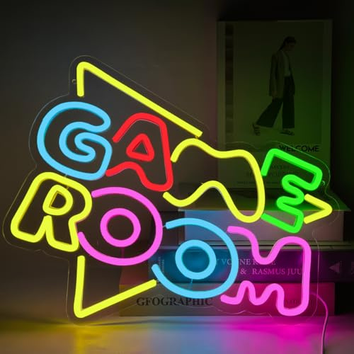 YUEYYNS Game Room Neonschild Led Spiel Neonlicht LED Game Neon Wanddekoration USB Gaming Neon Zeichen für Jungen Geeignet Led Schild für Spielzimmer Jungenzimmer Neon Schilder