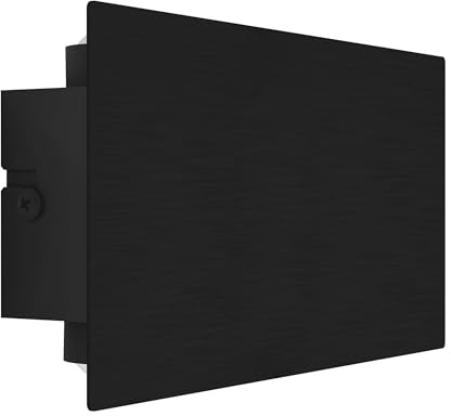 EGLO LED Wandleuchte innen Talamello rechteckige | Wandlampe mit indirekter Beleuchtung, Wandspot für Flur und Wohnzimmer, Metall in Schwarz, warmweiß, 4 x 20 cm
