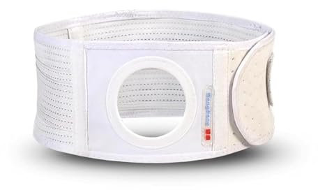 GEDRACKPMYN Stoma-Stützgürtel für Stoma-Hernien, Stoma-Herniengürtel für Kolostomie-Patienten mit Stoma-Öffnung, Fester Stoma-Beutel und Vorbeugung von parastomalen Hernien,S