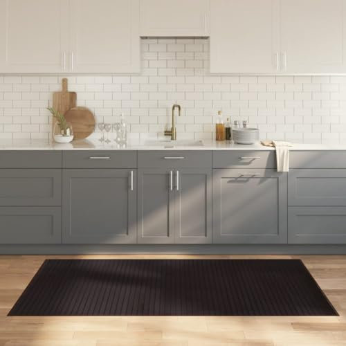 ZEYUAN Teppich Rechteckig Dunkelbraun 100x200 cm Bambus, Teppich Schlafzimmer, Teppich Wohnzimmer, Carpet Bedroom, Büroteppich, Teppischwhonzimmer - 376947