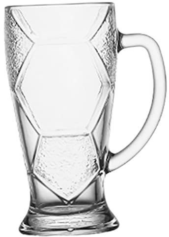 Alipis Jarra De Cerveza De Copa Del Mundo 600ml Cristal Con Asa Vaso De Cerveza Práctica