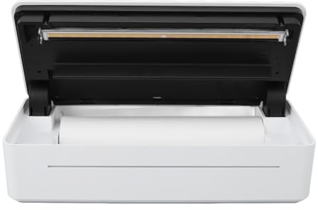 Fockety Tintenloser Tragbarer Drucker, A4 Tintenloser Drucker Tragbarer Thermodrucker Randloser Fotodruck Tintenloser Mobiler Drucker für Reisen, Zuhause, Büro, Auto
