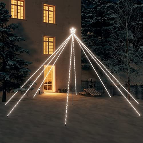 Festnight Led Weihnachtsbaum Aussen Beleuchtet 500x160 cm 800 LEDs Tannenbaum Outdoor Lichterbaum Kegelform Draußen Groß XXL Weihnachtsdeko Außen Metall Lichterpyramide Weihnachtsbeleuchtung