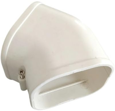 VNJUGF Protección de tuberías de aire acondicionado Cubierta de tubería Cubierta decorativa de PVC for mangueras de aire acondicionado central y split Tapa de entrada de pared Acoplamiento de codo pla