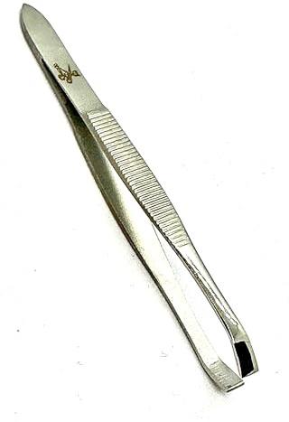 Pinzas Depilatorias de Precisión de 8 cms – Puntas Cangrejo para Mayor Agarre – Acero Inoxidable Dorado – Diseño Ergonómico para Depilación Facial y de Cejas – Profesional y Duraderas