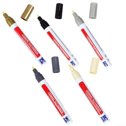 Bolígrafo compuesto para juntas de azulejos, multicolor, herramienta impermeable para una fácil reparación de lechada en suelos y baños (beige)