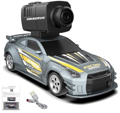 WANENGEDIY RC Drift Auto mit Kamera und Gyro, 4WD Vollproportional Ferngesteuertes Drift Auto Car mit LED Licht, Sportwagen Rennspielzeug Geburtstagsgeschenke für Erwachsene Jungen