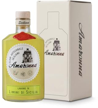 Amaronna – Liquore Artigianale ai Limoni di Sicilia 500 ml – Gold Medal & Country Winner World Liqueur Awards 2024, Digestivo Siciliano Premium, Made in Italy, Idea Regalo (Con astuccio)